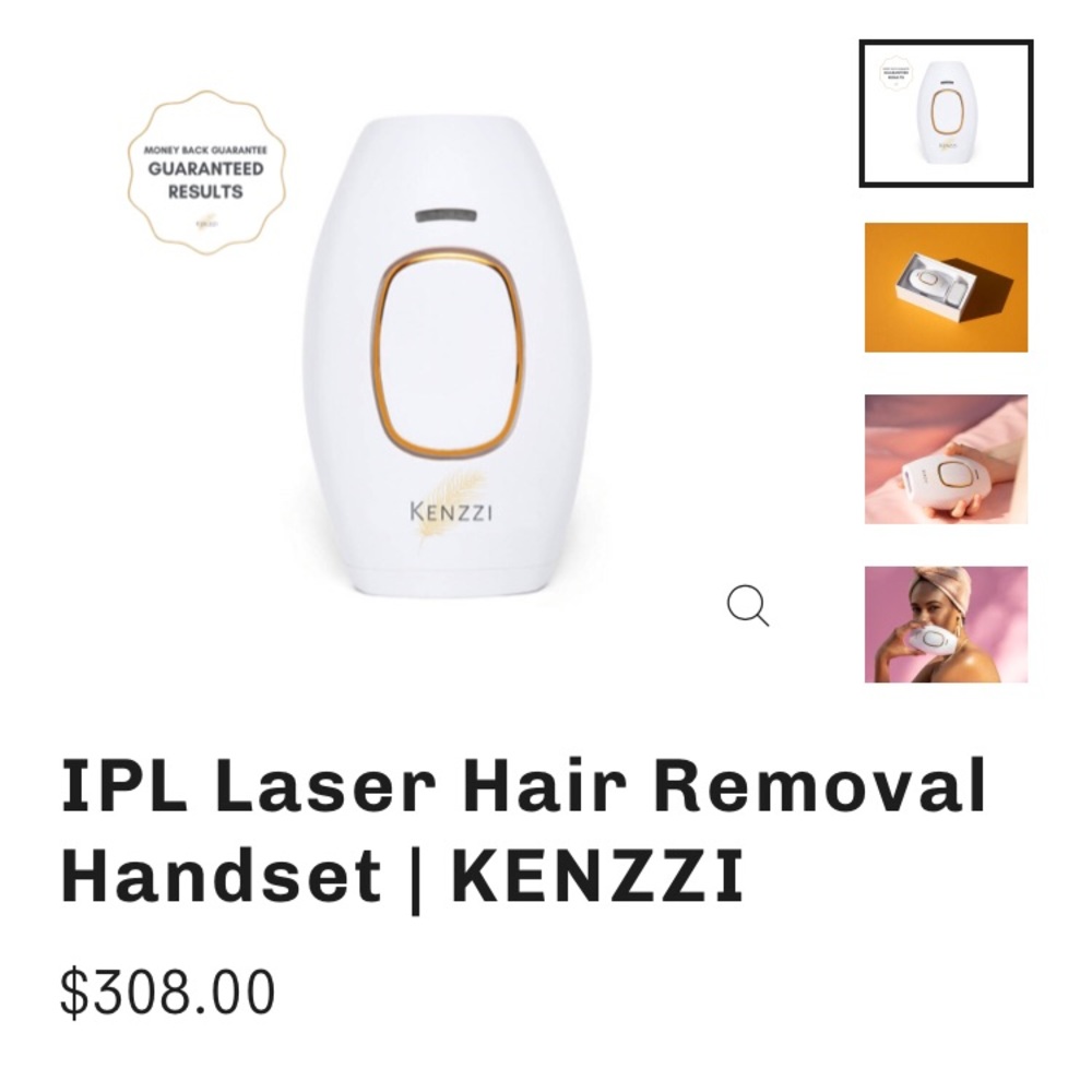 New IPL Laser Hair Removal Handset: Kenzzi